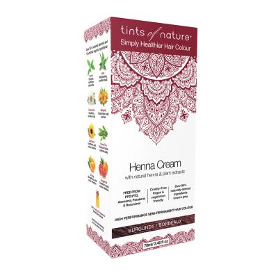 Tints of Nature Henna Cream (Semi-Permanent Hair Colour) Burgundy 70ml